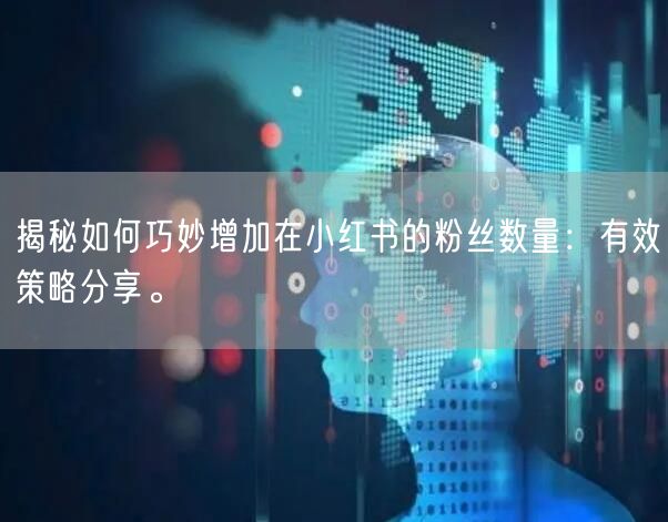 揭秘如何巧妙增加在小红书的粉丝数量:有效策略分享。