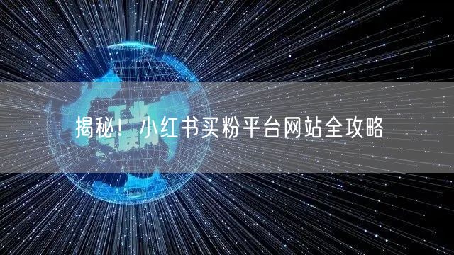 揭秘!小红书买粉平台网站全攻略