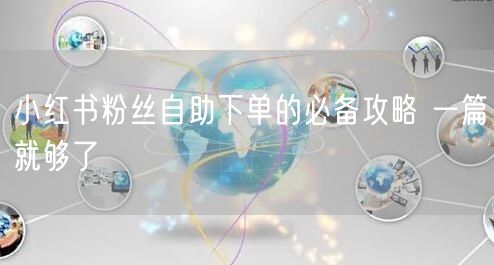 小红书粉丝自助下单的必备攻略 一篇就够了