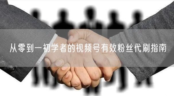 从零到一初学者的视频号有效粉丝代刷指南